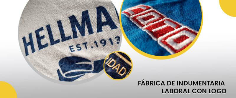 Fábrica de indumentaria laboral con logo